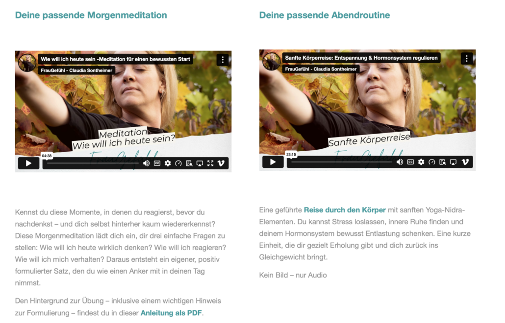 Einblick FrauGefühl